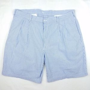 Jos. A. Bank blue white seersucker shorts size 42